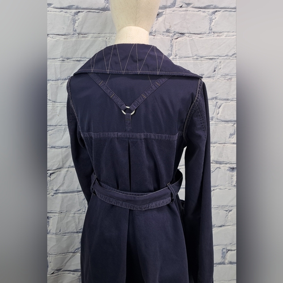 Diesel Women's Trench Coat Jacket Denim Cotton Belted High Quality size Small - Picture 11 of 14